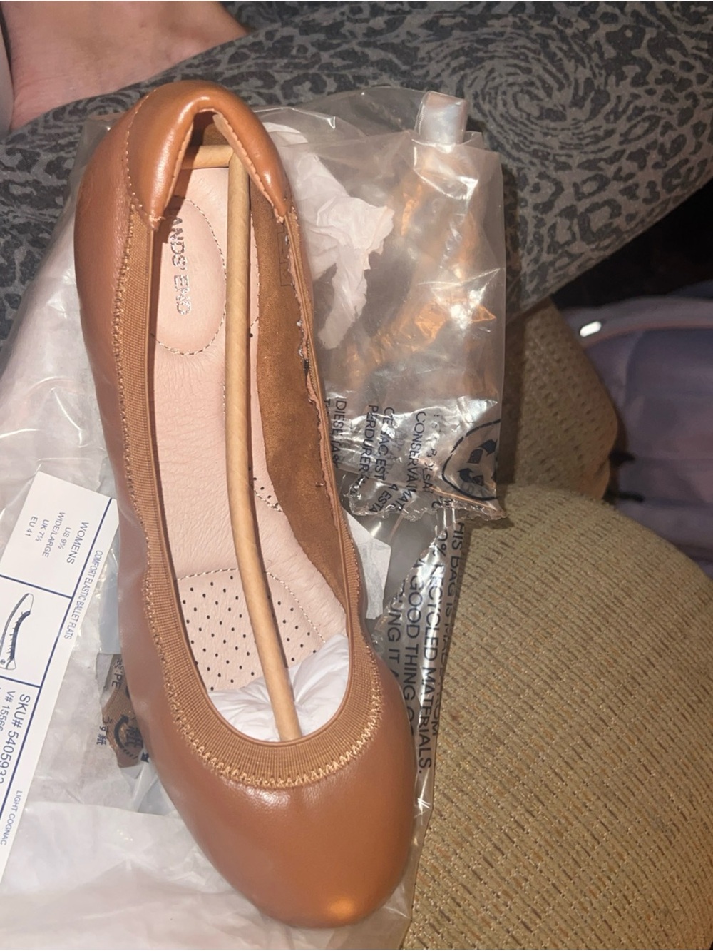 Land’s End Women’s Ballet Flats - Comfortable Everyday Slip-Ons NWT Size 9 1/2